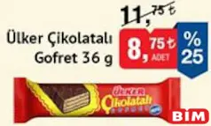 ÜLKER ÇİKOLATALI GOFRET 36 G